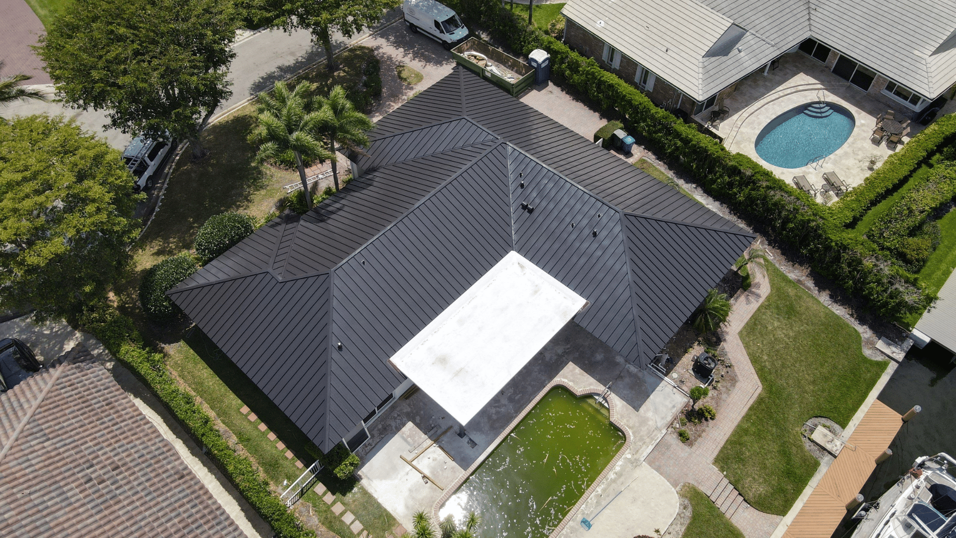 metal and GAF flat roof fort lauderdale