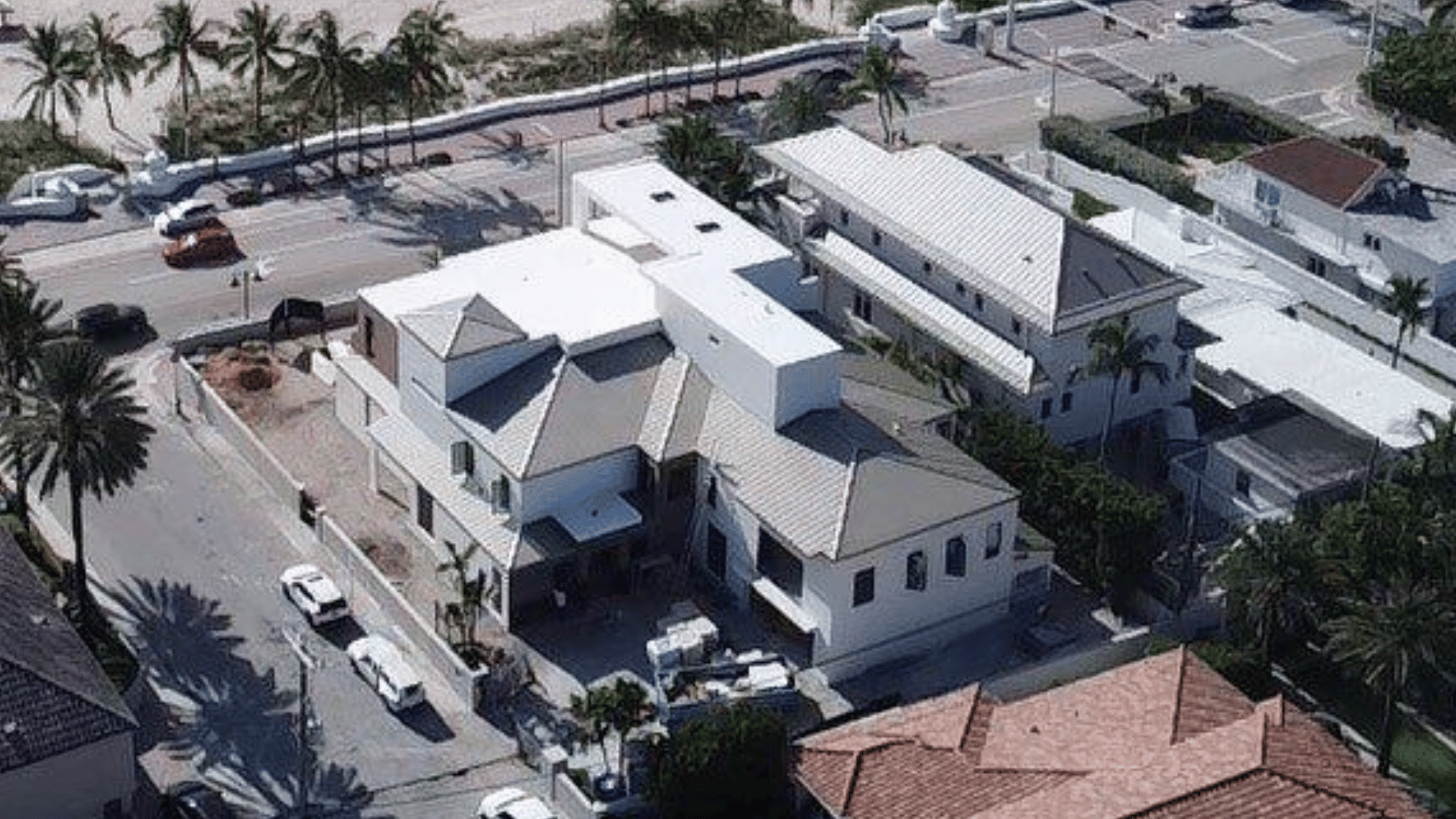 tan metal roof and GAF TPO roof fort lauderdale beach