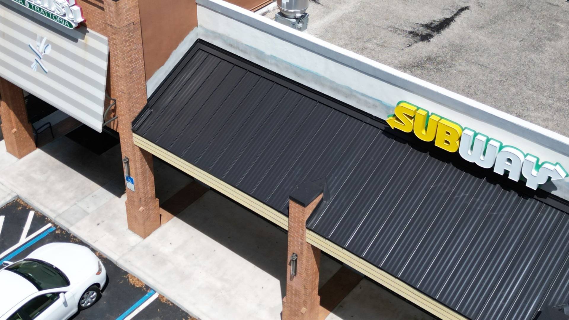 Coconut Cay Shopping Center metal roof palm beach