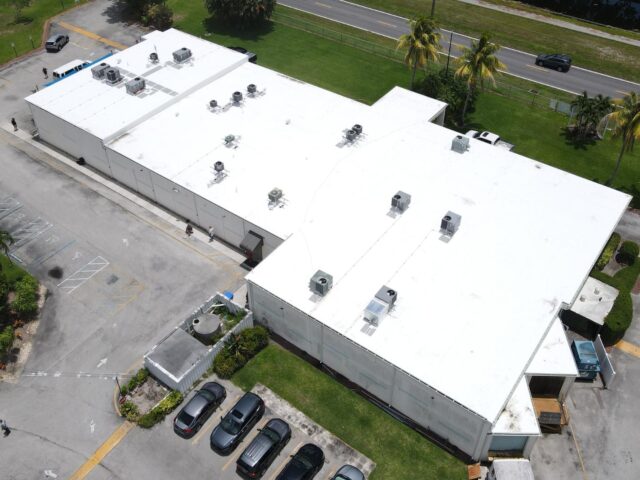 habcenter boca raton florida reroofing gaf tpo completed drone 3